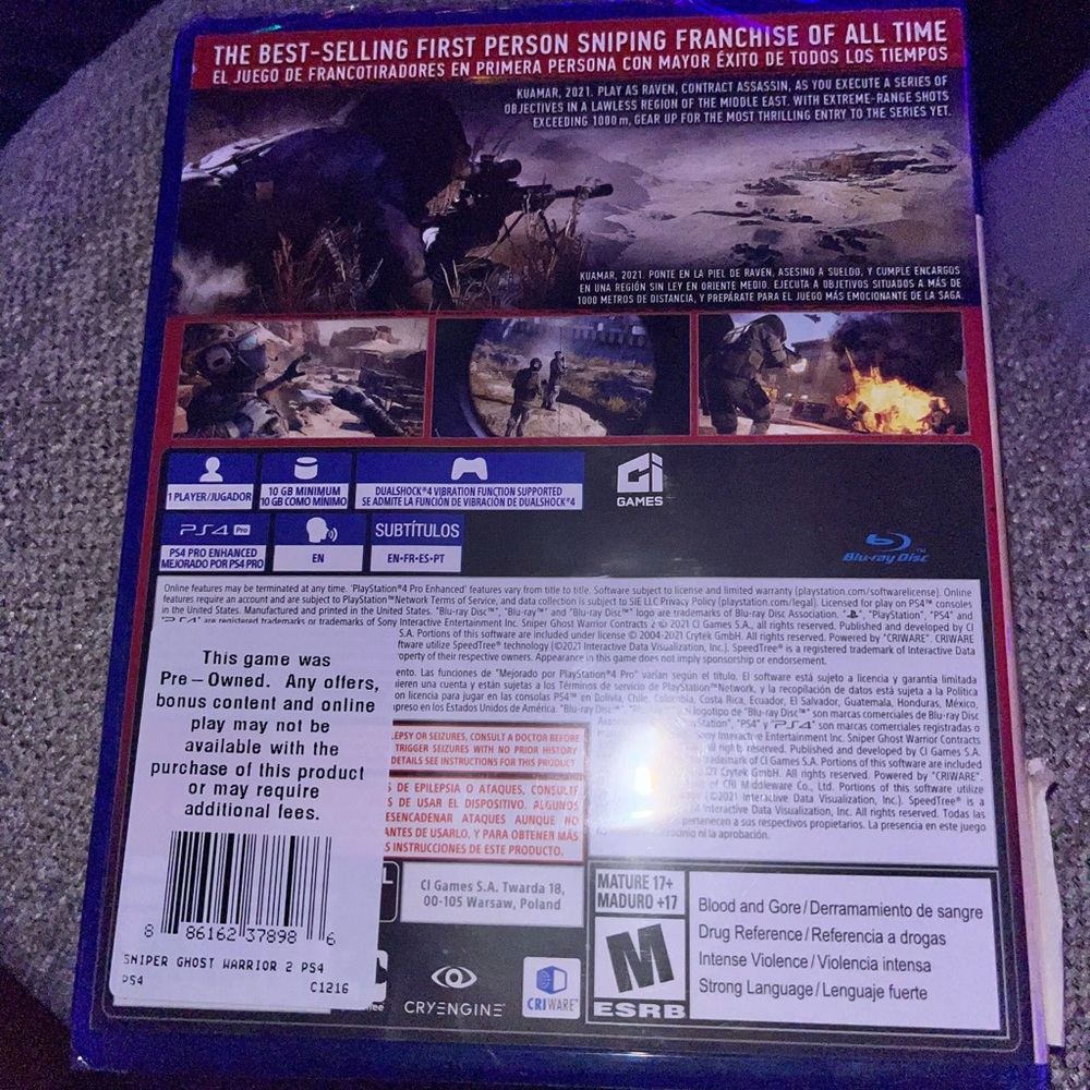PS4 Sniper Ghost Warrior Contracts 2 Video Game - Picture 2 of 2